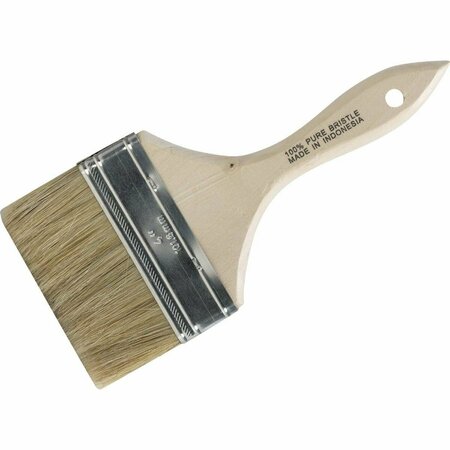 ALL-SOURCE 4 In. Flat Chip Wall Natural Bristle Paint Brush CB-M40